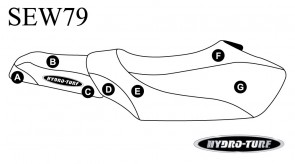 Hydro Turf Yamaha GP Family (Pre 99), GP1200R (99) Seat Cover